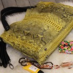 Yellow Pattern Python Napoly Handbag