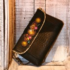 Pochette bijoux en python Noir