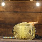 Camera Bag en Python jaune motif