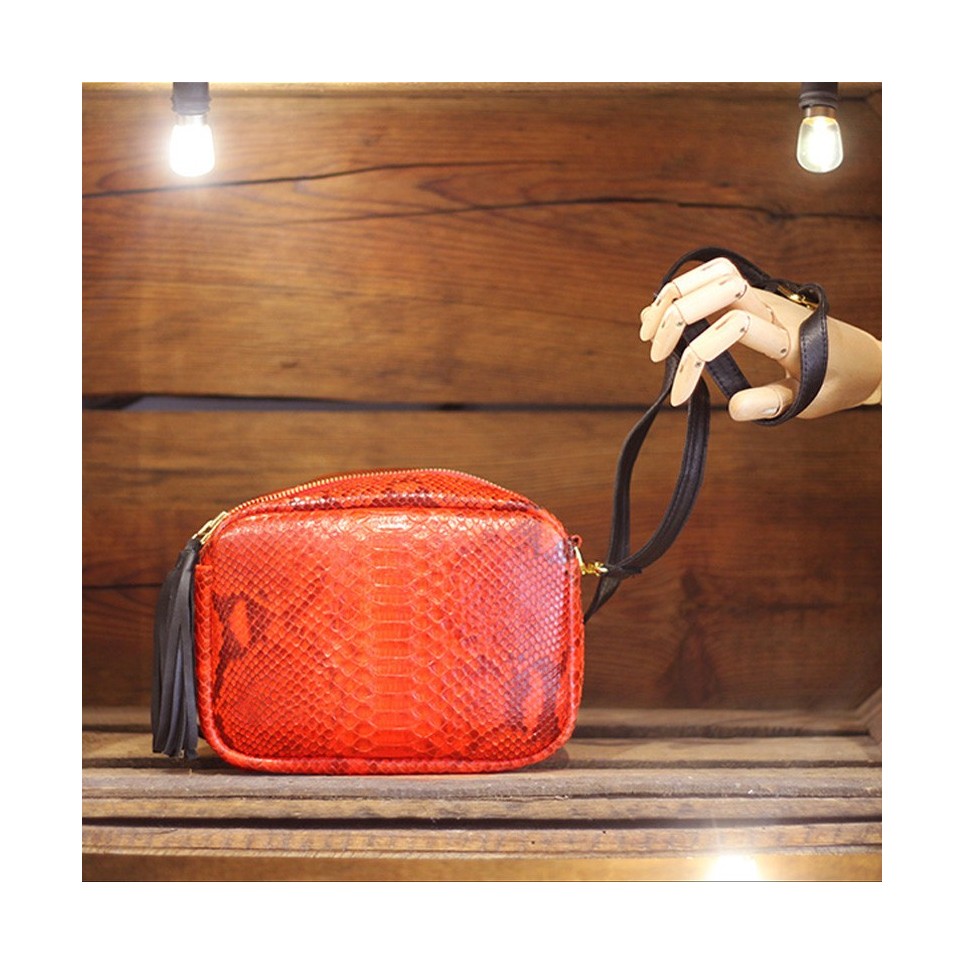 Camera Bag Rouge en Python rouge