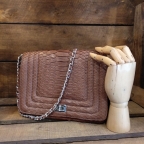 Angie Brown Python Bag