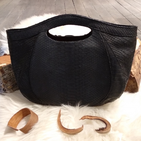 Sac panier Python noir