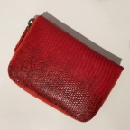 Deep Red Patterns Lizard Small Wallet