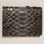 Grey Python Card Holder with Coin Storage