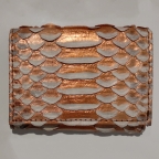 Coral Pearl Python Card Holder with Coin Storage