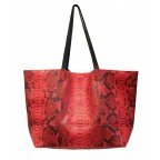 Red Python Shopping Bag