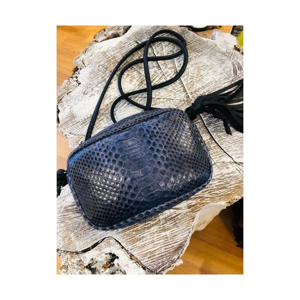 Taupe Patterns Python Camera Bag